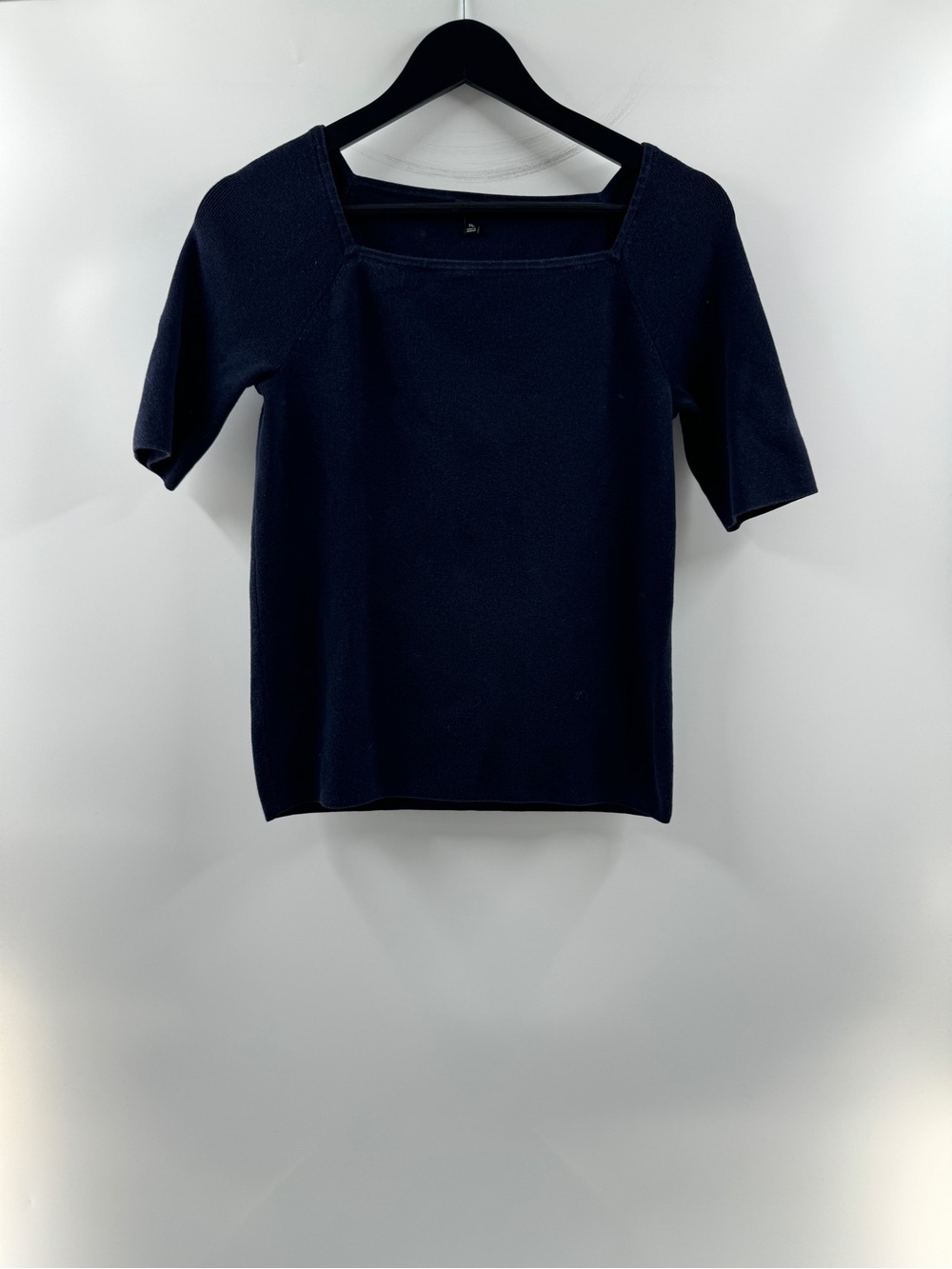 Talbots Navy Square Neck Knit Top Women’s Petite Medium